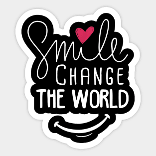 Smile TShirt Smiles Change The World Teacher Shirt Happy Sticker